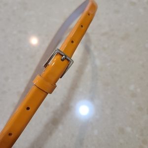 Jcrew orange patent leather belt, size small
